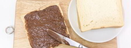 гренки с шоколадно-ореховой пастой. Шаг 5