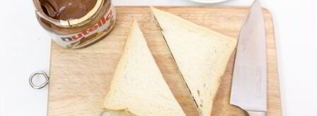 гренки с шоколадно-ореховой пастой. Шаг 6