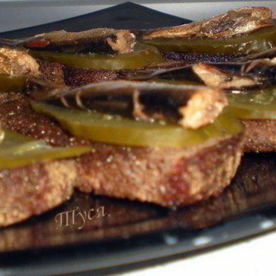 Рецепт гренков с шпротами