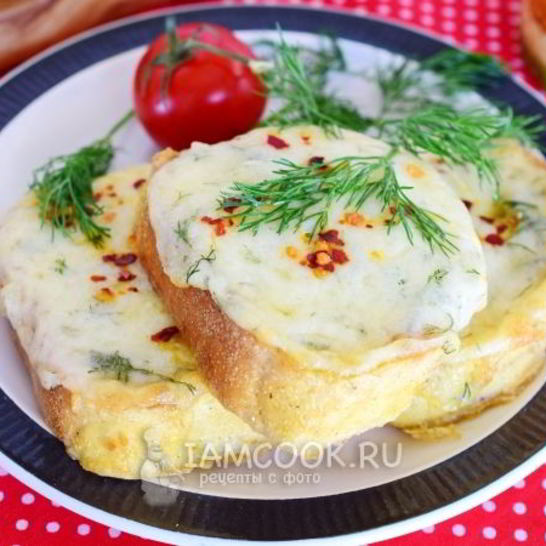 Рецепт гренков с сыром и чесноком в духовке
