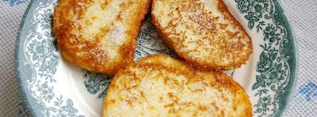 гренки сахарные, сырные и запеченные с яблоками. Шаг 5