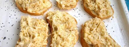 гренки сахарные, сырные и запеченные с яблоками. Шаг 10