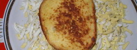 гренки в яйце и с яйцом. Шаг 13