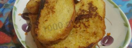 сладкие гренки с яйцом и молоком. Шаг 14