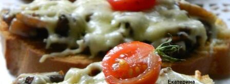 сырные гренки с грибами. Шаг 8