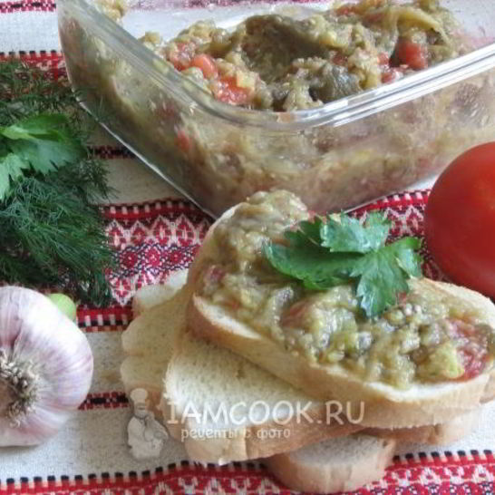 Рецепт баклажанной икры со свежими помидорами и чесноком