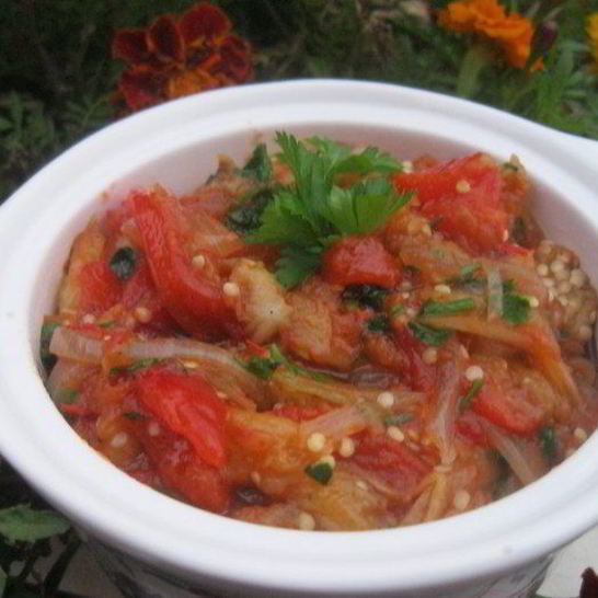 Рецепт икры из печеных овощей