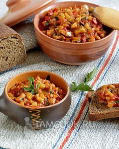 Кабачково-баклажанная икра по-восточному