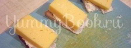 изящные канапе с грушей, ветчиной и сыром. Шаг 15