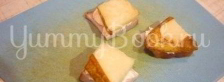 изящные канапе с грушей, ветчиной и сыром. Шаг 7