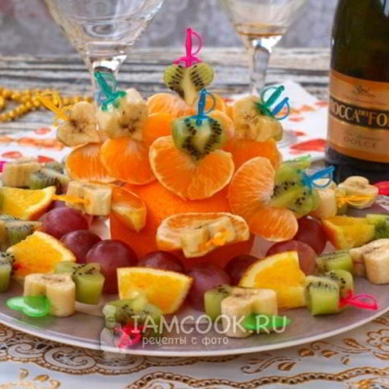 Рецепт канапе из фруктов