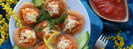 канапе из сушек с горбушей. Шаг 6