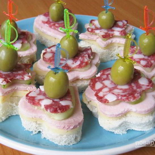 Рецепт канапе на детский праздник
