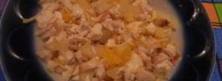 канапе с ананасами, курицей и апельсинами. Шаг 8