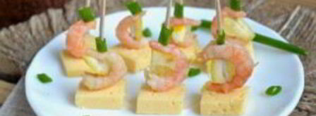 канапе с креветками на шпажках. Шаг 4