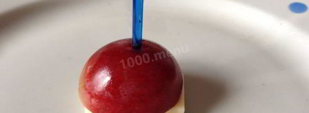 канапе с виноградом, киви, апельсином и сыром. Шаг 6