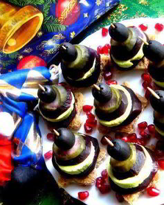 Пикантные канапе из свеклы