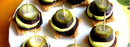 пикантные канапе из свеклы. Шаг 15