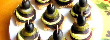 пикантные канапе из свеклы. Шаг 17