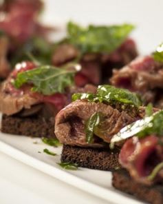 Карпаччо из говядины в стиле татаки