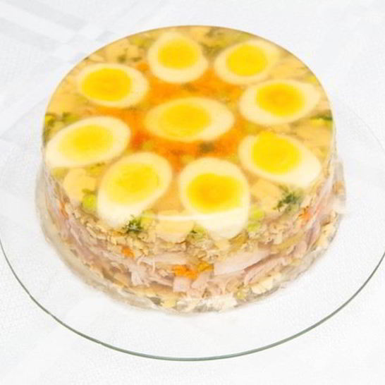 Рецепт куриного холодца с яйцами