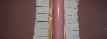 хот-дог из слоеного теста. Шаг 6