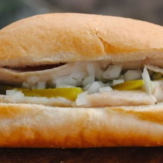 Хот-дог с селедкой