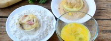 хот-дог в луковых колечках. Шаг 10