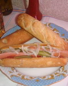 Хот-доги из домашних багетов