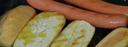 хот-доги с зелеными овощами и горчичным майонезом. Шаг 4