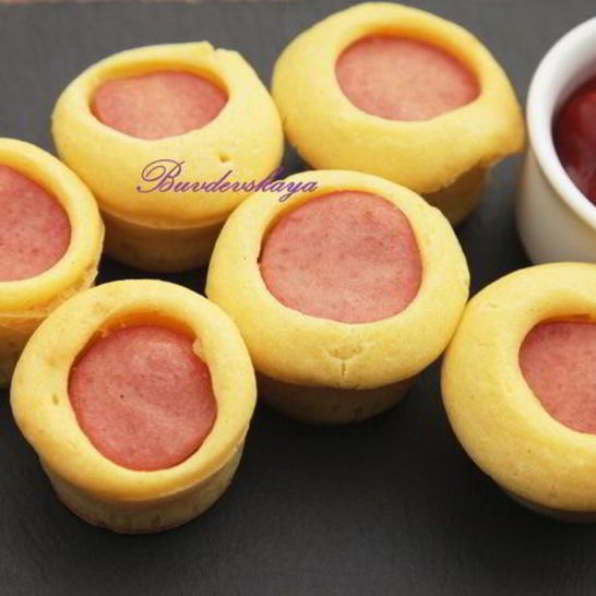 Рецепт мини-кексиков хот-дог