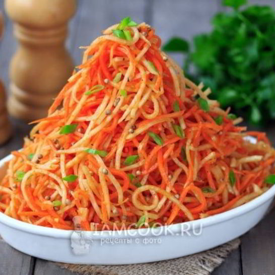 Рецепт моркови по-корейски с сельдереем