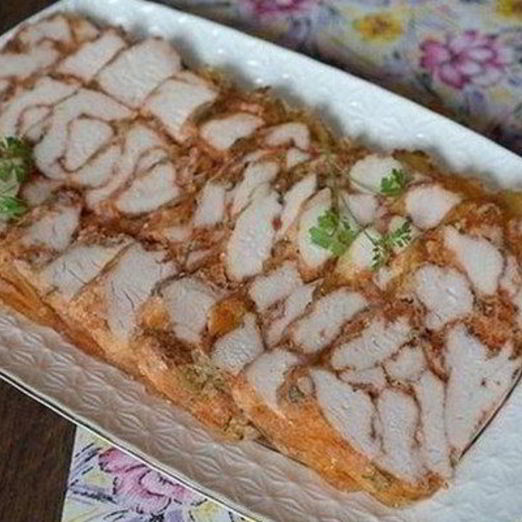 Мраморная курочка в желе