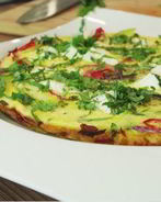 Фриттата со сладким перцем и фетой