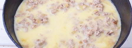 омлет с фаршем по дюкану. Шаг 7