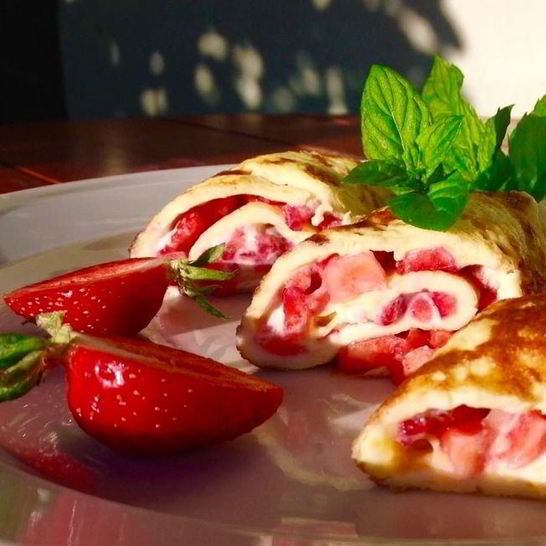 Рецепт омлета с клубникой