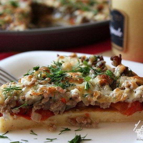 Рецепт пиццы-омлета болоньезе