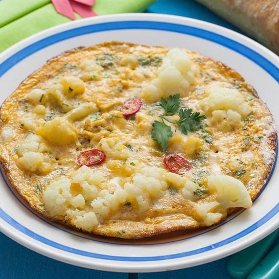 Рецепт вкусного омлета с цветной капустой и томатной пастой