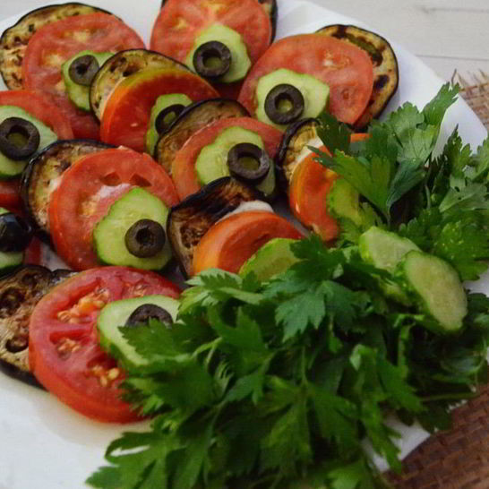 Рецепт овощной закуски хвост павлина