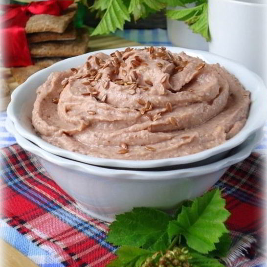 Рецепт паштета из фасоли с кумином и семенем льна