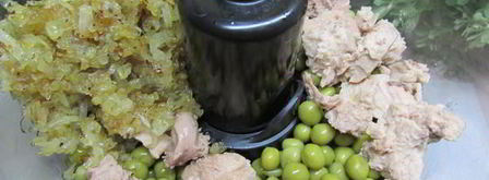 паштет из печени трески с зеленым горошком. Шаг 6