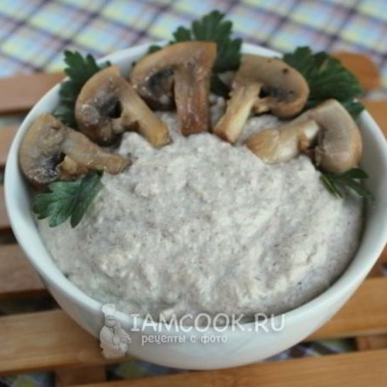 Рецепт паштета из шампиньонов и творога