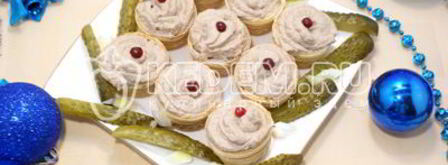 паштет рыбный нежные корзинки. Шаг 8