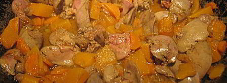 печеночный куриный паштет с тыквой и овощами. Шаг 5