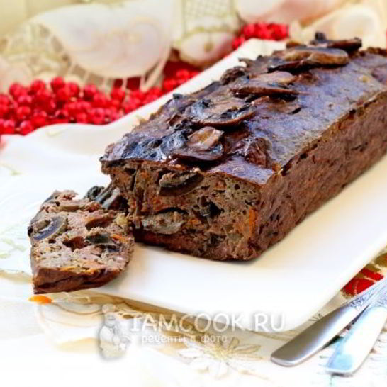 Рецепт запеченного паштета с грибами