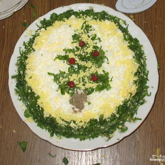 Рецепт новогоднего печеночного торта