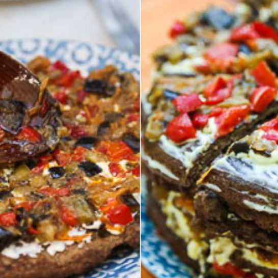 Рецепт печеночного торта с баклажанами