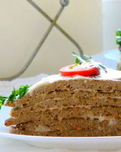 Печеночный торт с гречневой мукой