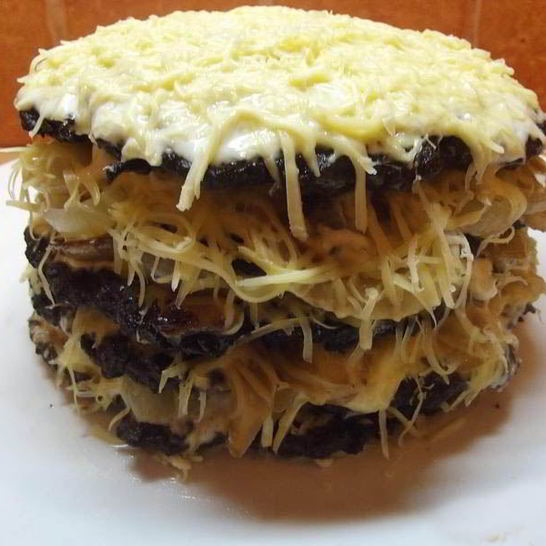 Рецепт печеночного торта с сыром