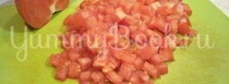 печеночный торт с зеленью и помидорами. Шаг 14